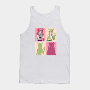 Pink and Green Tank Top